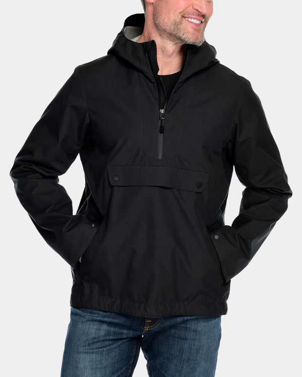 Creek/ANORAK JACKET BLACK Mサイズ Men's Waterproof Anorak jacket the Greenwich Anorak by Fisher + Baker