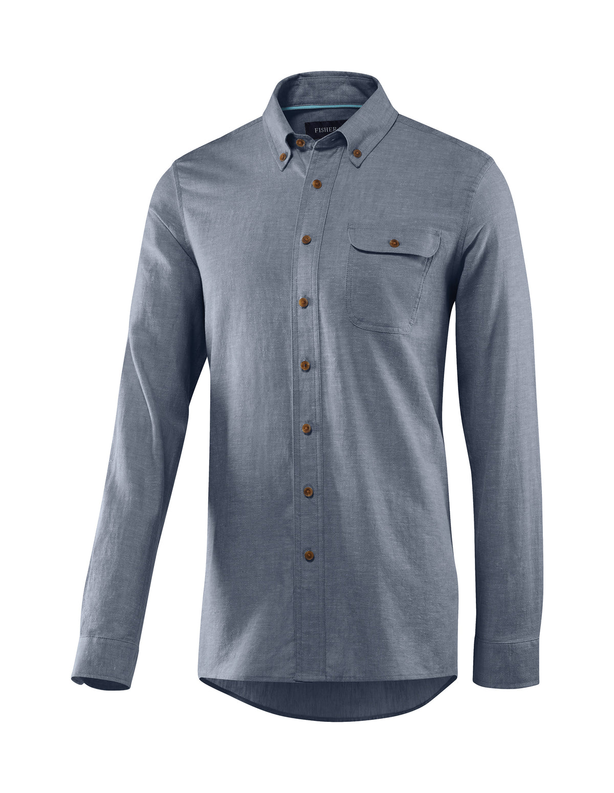Men&#39;s Bastille Long Sleeve Button Down Hemp and Organic Cotton Shirt by Fisher + Baker Insignia