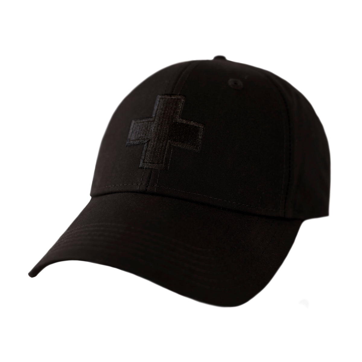 Men&#39;s Water Resistant Ventile Cotton Ball Cap By Fisher and Baker Black + Embroidered Logo