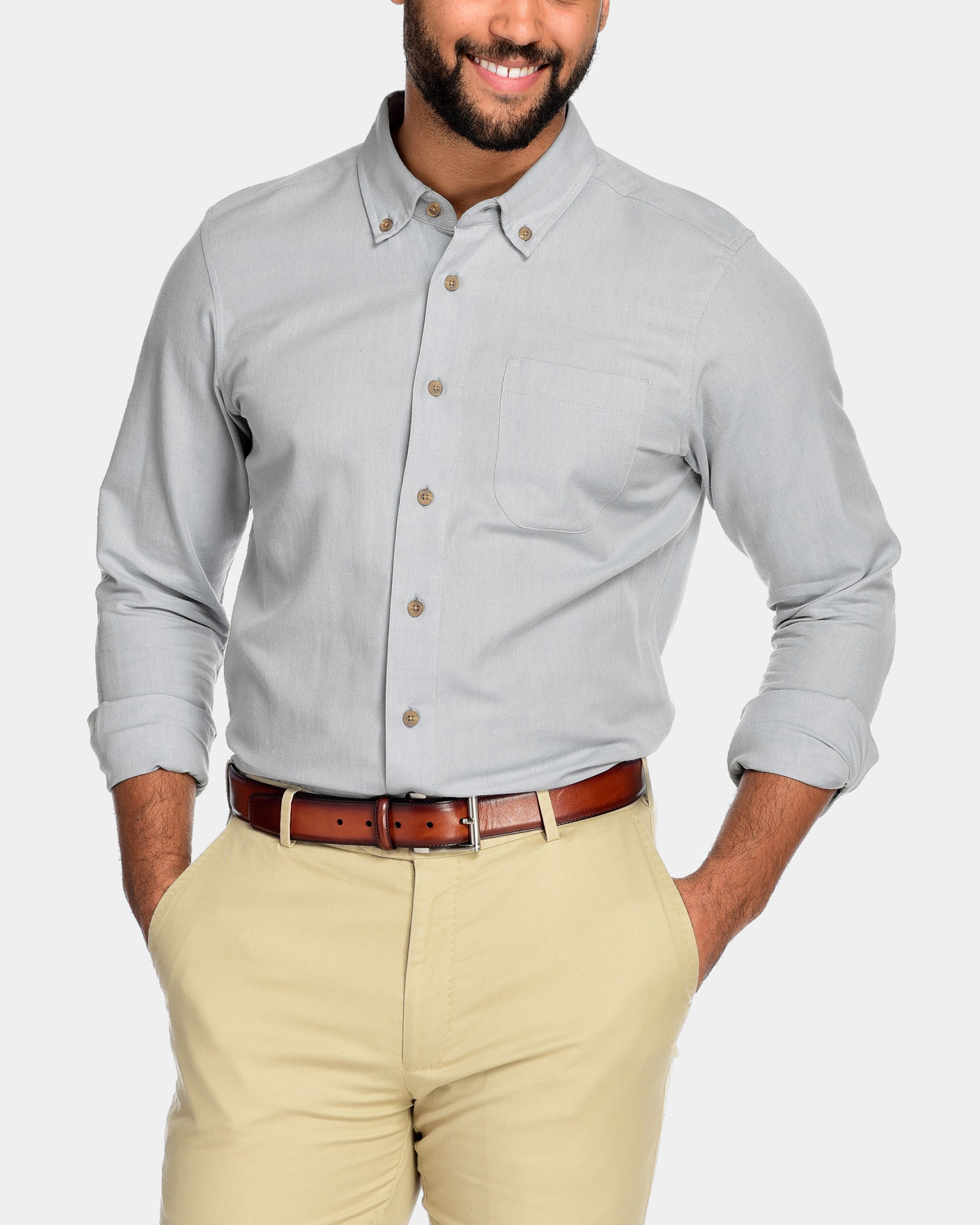 Fisher + Baker Camden Shirt large blue Men's long sleeve button down Shirt made from Merino wool and organic cotton Fisher + Baker Camden Shirt large blue Men's long sleeve button down Shirt made from Merino wool and organic cotton