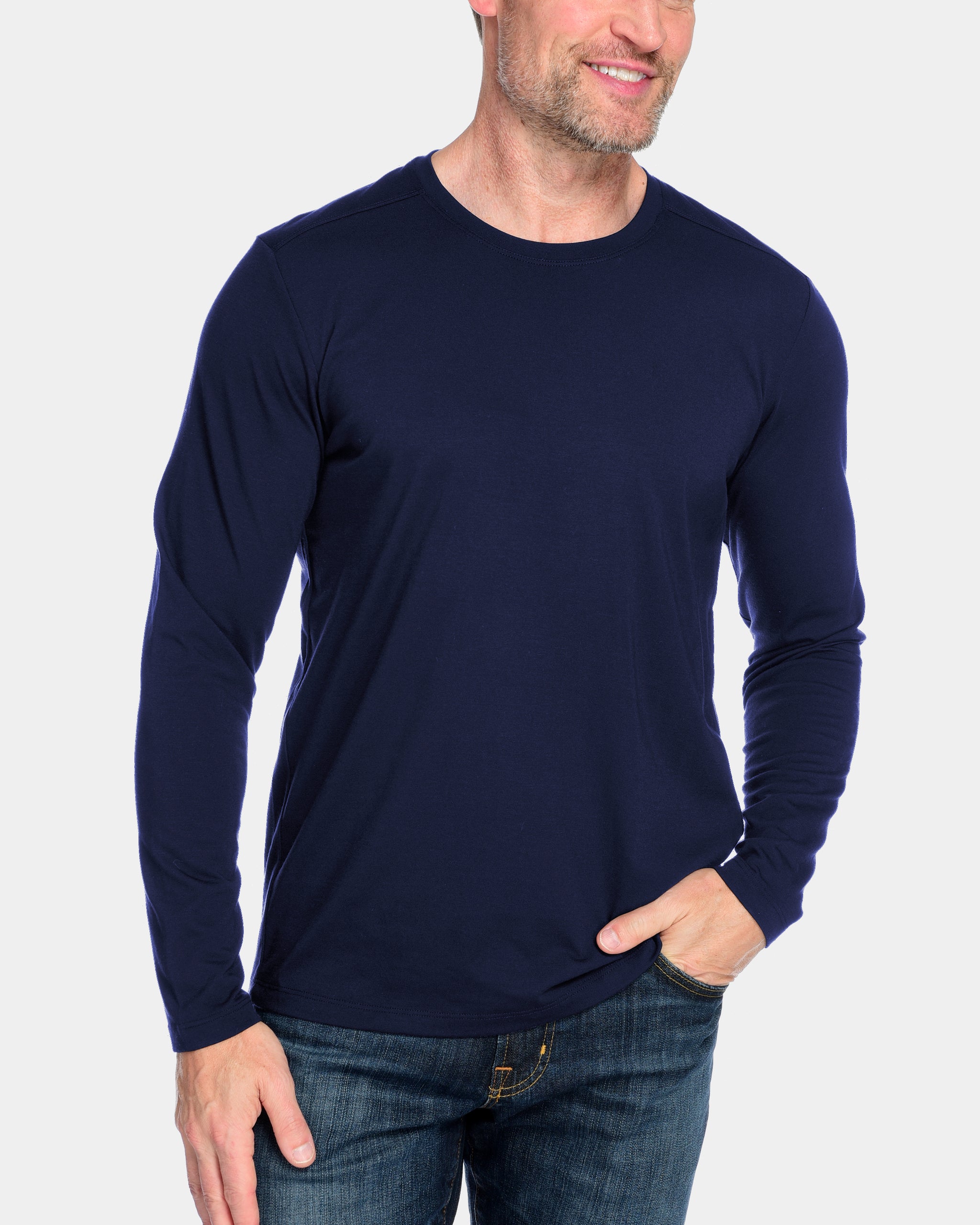 Men's Cashmere Long Sleeve Crew by Fisher + Baker